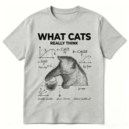 Funny What Cat Really Think T-shirt Physics Quantum Mechanics Print T-shirts Cotton Casual Oversized Short Sleeve T Shirts Tops