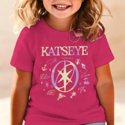 KATSEYE Printed T-Shirt Kids Katseye Design Boys Girls Cotton Top Casual Short Sleeve Crew Neck Comfortable T Shirt for Children