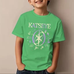 KATSEYE Printed T-Shirt Kids Katseye Design Boys Girls Cotton Top Casual Short Sleeve Crew Neck Comfortable T Shirt for Children