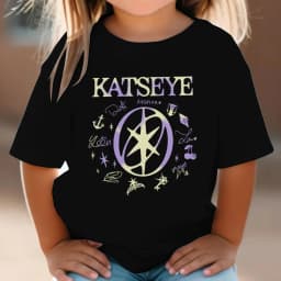 KATSEYE Printed T-Shirt Kids Katseye Design Boys Girls Cotton Top Casual Short Sleeve Crew Neck Comfortable T Shirt for Children