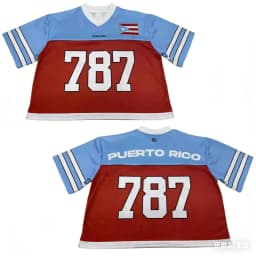 New Puerto Rico 787 Football Jersey Unisex Jersey Fashion Y2k V-neck Men's Top Summer Men's Sport Tshirt
