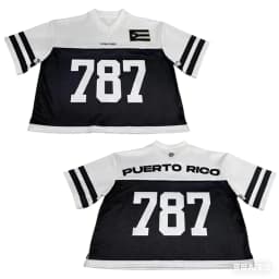 New Puerto Rico 787 Football Jersey Unisex Jersey Fashion Y2k V-neck Men's Top Summer Men's Sport Tshirt