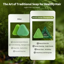 Natural Herbal Shampoo Soap Usman Grass Handmade Soap Hair Nourishing, Oil Control, Refreshing, Fluffy and Soothing Hair Care