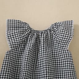 Summer neutral infant multi-color plaid flying sleeves cute Romper