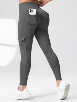 1/2/3 Pcs Seamless Yoga Cargo Leggings With Pocket Women Fashion Hip Lifting Sport Pants High Waist Fitness Elastic Slim Tight