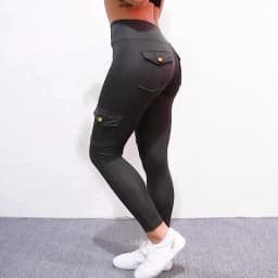 1/2/3 Pcs Seamless Yoga Cargo Leggings With Pocket Women Fashion Hip Lifting Sport Pants High Waist Fitness Elastic Slim Tight