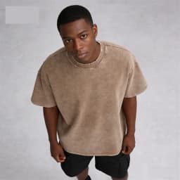 Men's Oversized Solid T-Shirts 5 Pack Loose Retro O Neck Streetwear Summer Casual Plus Size Tees