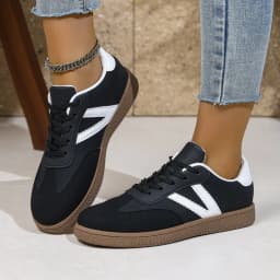 Shoes Woman 2026 Trend Casual Sneakers Comfortable Lace Up Flats Tennis Shoe Breathable Walking Jogging Shoes
