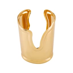 Exaggerated wide geometric metallic open bracelet, fashionable and stylish irregular design hand accessory
