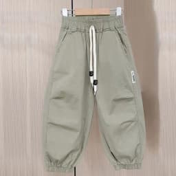New Summer Chidrens Pants Lightweight Quick-dry Anti-mosquito Jogger Pants for Boys Loose Wide Leg Boys Pants with Pockets