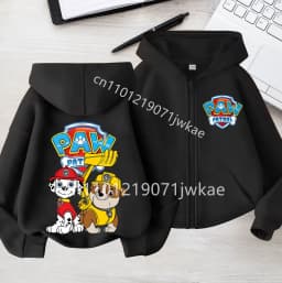 2026 Paw Patrol Kids Zip-up Hoodies Boys Girls Winter Casual Coat Jacket Cartoon Figure Printed Coat Autumn Children Clothing