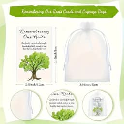 10-100sets Life Tree Keychains with Gift Bag Remembering Our Roots Card Family Party Decorative Keyring Gift for Family Day