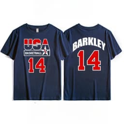 Us men's basketball team training T-shirt top, retro sporty casual short-sleeved breathable quick-drying high-quality sportswear