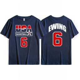 Us men's basketball team training T-shirt top, retro sporty casual short-sleeved breathable quick-drying high-quality sportswear