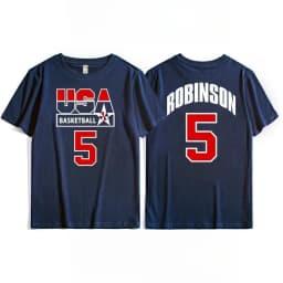 Us men's basketball team training T-shirt top, retro sporty casual short-sleeved breathable quick-drying high-quality sportswear