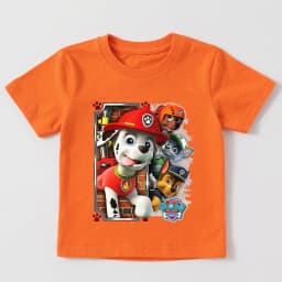 Kids Paw Patrol Cartoon Graphic T Shirt Cotton Casual Short Sleeve Tee Boys Girls Summer Toddler Clothing