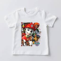 Kids Paw Patrol Cartoon Graphic T Shirt Cotton Casual Short Sleeve Tee Boys Girls Summer Toddler Clothing