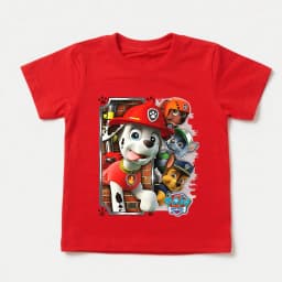 Kids Paw Patrol Cartoon Graphic T Shirt Cotton Casual Short Sleeve Tee Boys Girls Summer Toddler Clothing