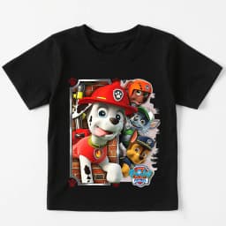 Kids Paw Patrol Cartoon Graphic T Shirt Cotton Casual Short Sleeve Tee Boys Girls Summer Toddler Clothing