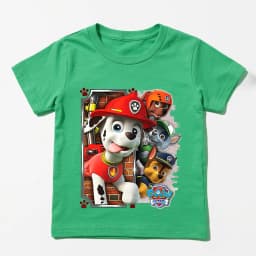 Kids Paw Patrol Cartoon Graphic T Shirt Cotton Casual Short Sleeve Tee Boys Girls Summer Toddler Clothing