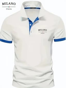 2026 Summer Men's Polo Shirt with Letter Print Breathable Lightweight Casual Fashionable Outdoor Men's Clothing