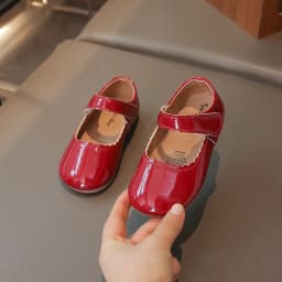 Girls Soft Bottom Multi-color Leather Spring Autumn New Baby Girl Bright Color Leather England Style Breathable Princess Shoes