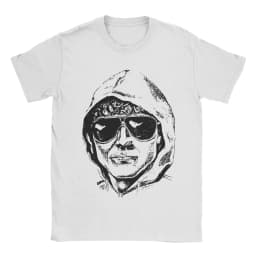 Men T-Shirt Ted Kaczynski Vintage 100% Cotton Tee Shirt Short Sleeve Ted Glasses Cool Unabomber T Shirt Crewneck Clothes