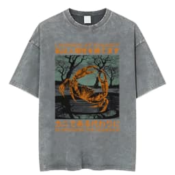 Funny LOTR Mordor Mount Doom National Park Vintage Washed T Shirts Men Women Fashion Japanese Style Oversized T-shirt Streetwear