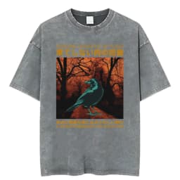Funny LOTR Mordor Mount Doom National Park Vintage Washed T Shirts Men Women Fashion Japanese Style Oversized T-shirt Streetwear