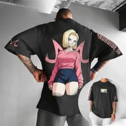 Dragon Ball Super Saiyan Android 18 Vintage Harajuku Anime Men's Clothing Summer 2026 T-Shirt Women Streetwear Casual Tee Top