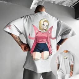 Dragon Ball Super Saiyan Android 18 Vintage Harajuku Anime Men's Clothing Summer 2026 T-Shirt Women Streetwear Casual Tee Top