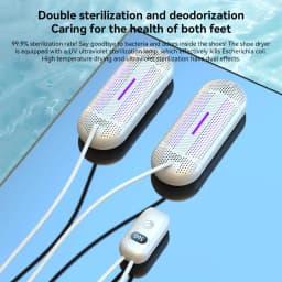 Portable Shoe Dryer USB Plug-in with Violet Sterilization Thermostatic Heater for Travel Dormitory Shoe Drying Small Shoe Dryer