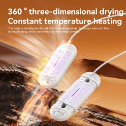 Portable Shoe Dryer USB Plug-in with Violet Sterilization Thermostatic Heater for Travel Dormitory Shoe Drying Small Shoe Dryer