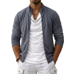 Mens Hooded Sweatshirts Lightweight Long Sleeve Cardigan Tops Autumn Casual Work Jackets Premium Athletic Outerwear for Men