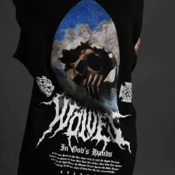 New GYM 2026 American Streetwear Brand Hip-hop Loose Skull Print Fitness Men's Sports Fitness Short-sleeved T-shirt