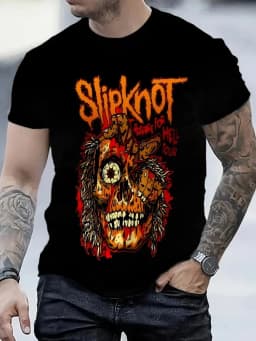 Summer Daily Casual Men's Short-sleeved Top New Outdoor Sports Men's Loose T-shirt Urban Street 3D Lion Print Men's T-shirt
