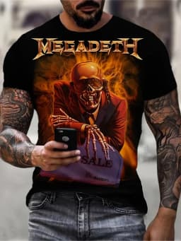Summer Daily Casual Men's Short-sleeved Top New Outdoor Sports Men's Loose T-shirt Urban Street 3D Lion Print Men's T-shirt