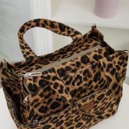 New Large-Capacity Lunch Bag, Thickened Fabric Lining with Aluminum Foil, Leopard Print, Handbag, Lunch Box Storage Bag