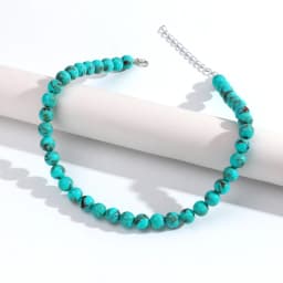 12mm Colorful Round Beads Collar Necklaces Fashion Acrylic Geometric Beaded Necklace Women Jewelry Gifts