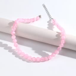 12mm Colorful Round Beads Collar Necklaces Fashion Acrylic Geometric Beaded Necklace Women Jewelry Gifts