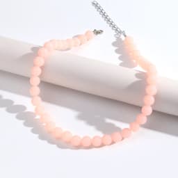 12mm Colorful Round Beads Collar Necklaces Fashion Acrylic Geometric Beaded Necklace Women Jewelry Gifts