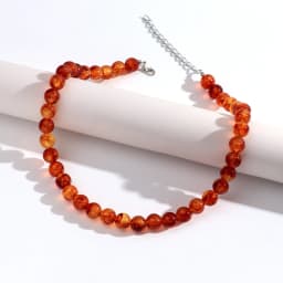 12mm Colorful Round Beads Collar Necklaces Fashion Acrylic Geometric Beaded Necklace Women Jewelry Gifts