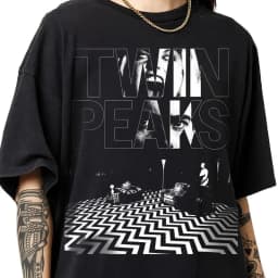 Horror Movie Themed T-shirt, Summer New Retro Unisex Casual and Fashionable Cotton T-shirt for TV Drama "Twin Peaks"