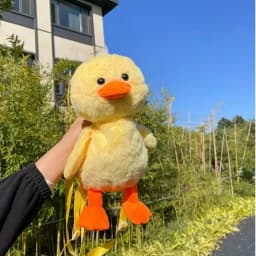 Kawaii 33cm Yellow Duck Plush Backpack Cute Cartoon Stuffed Animal Soft Schoolbag For Girls Childrens Day Gift Idea