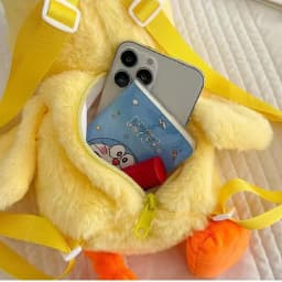 Kawaii 33cm Yellow Duck Plush Backpack Cute Cartoon Stuffed Animal Soft Schoolbag For Girls Childrens Day Gift Idea