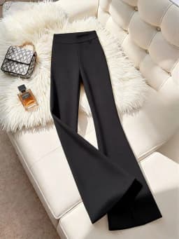 2026 New Style High Waist Bootcut Pants Versatile Wide Leg Casual Trousers Taller Looking Outfits Suitable for Slender Figures