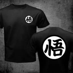 Street Summer Fashion Anime Son Goku Cosplay T-shirt Wu Logo Tops Tee Shirt Loose Oversized Casual T Shirt Men Harajuku Clothing