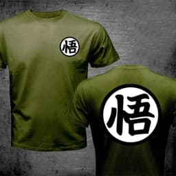 Street Summer Fashion Anime Son Goku Cosplay T-shirt Wu Logo Tops Tee Shirt Loose Oversized Casual T Shirt Men Harajuku Clothing