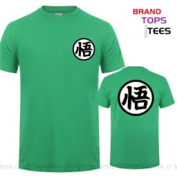 Street Summer Fashion Anime Son Goku Cosplay T-shirt Wu Logo Tops Tee Shirt Loose Oversized Casual T Shirt Men Harajuku Clothing