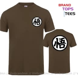 Street Summer Fashion Anime Son Goku Cosplay T-shirt Wu Logo Tops Tee Shirt Loose Oversized Casual T Shirt Men Harajuku Clothing